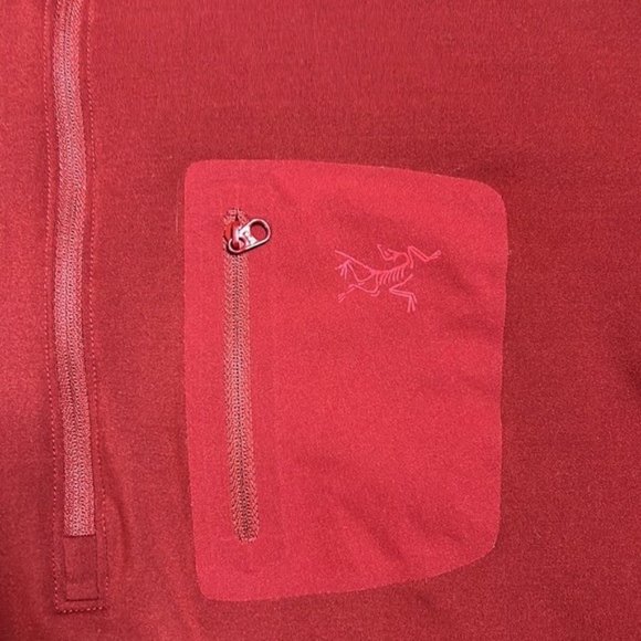 Sold.  Arcteryx Men’s Long Sleeve 1/2 Zip Neck Shirt pull on XL Rust Pocket - Picture 2 of 8